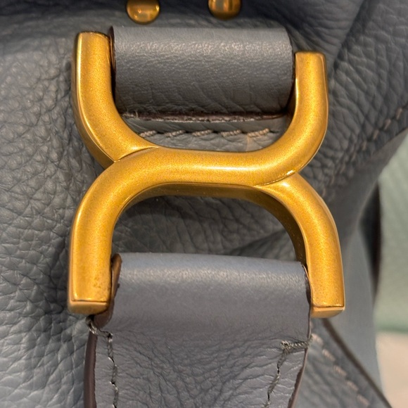 Chloe Marcie Leather Satchel Cloud Blue - Picture 4 of 13